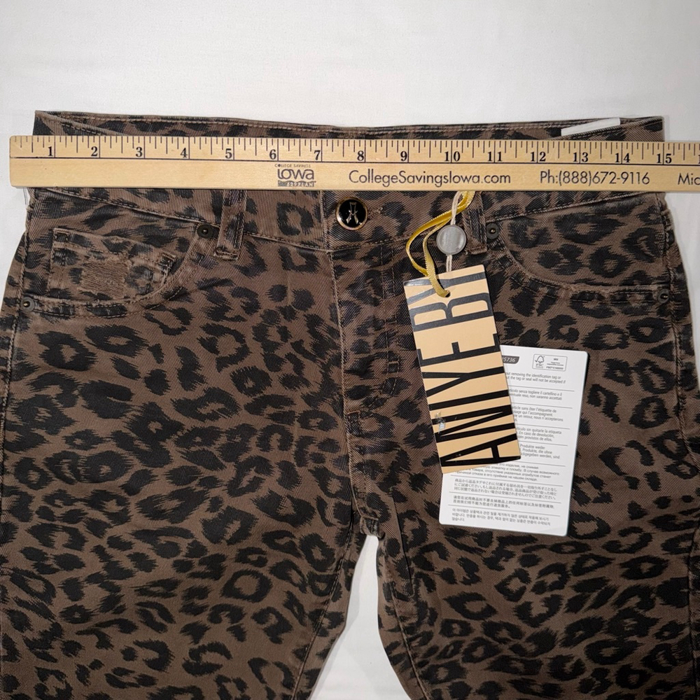 ANIYE BY Leopard Print Skinny Jeans Italy 27 NWT Mob Wife Indie Sleaze Animal - Picture 5 of 11